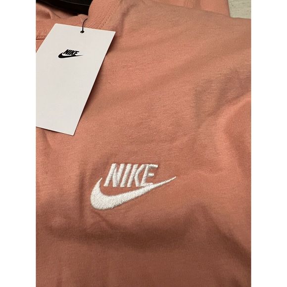 Nike Sportswear AR4997-824 Men Sz L Club Logo Tee T-Shirt Peach Sportswear - Picture 5 of 6